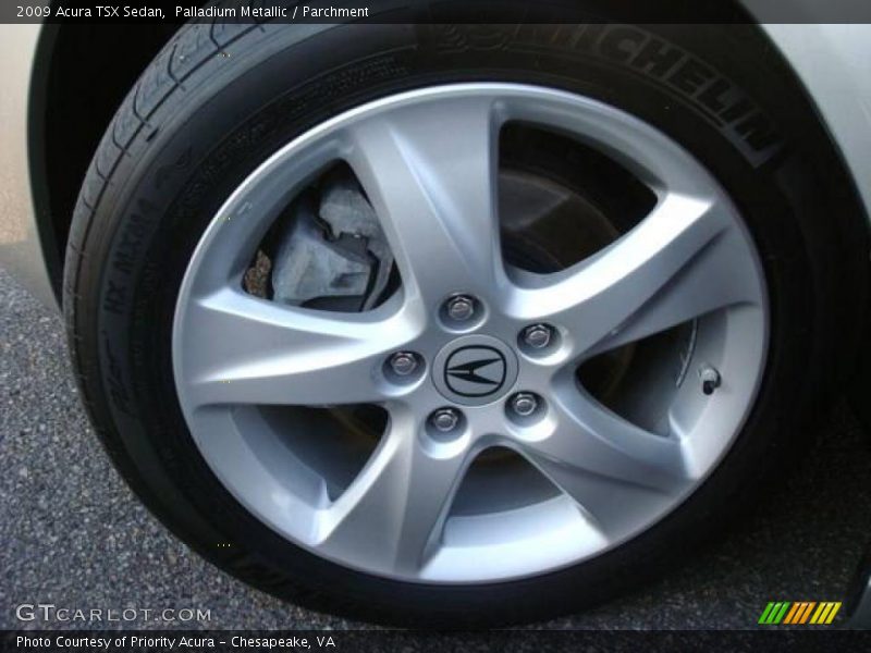 Palladium Metallic / Parchment 2009 Acura TSX Sedan