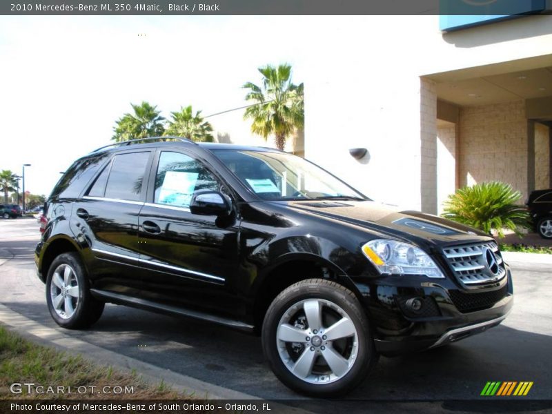Black / Black 2010 Mercedes-Benz ML 350 4Matic