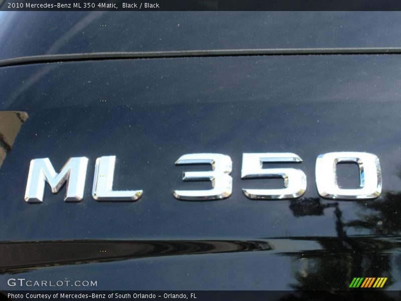 Black / Black 2010 Mercedes-Benz ML 350 4Matic