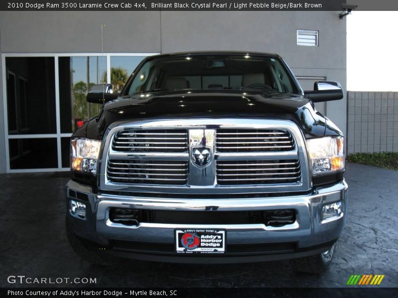 Brilliant Black Crystal Pearl / Light Pebble Beige/Bark Brown 2010 Dodge Ram 3500 Laramie Crew Cab 4x4