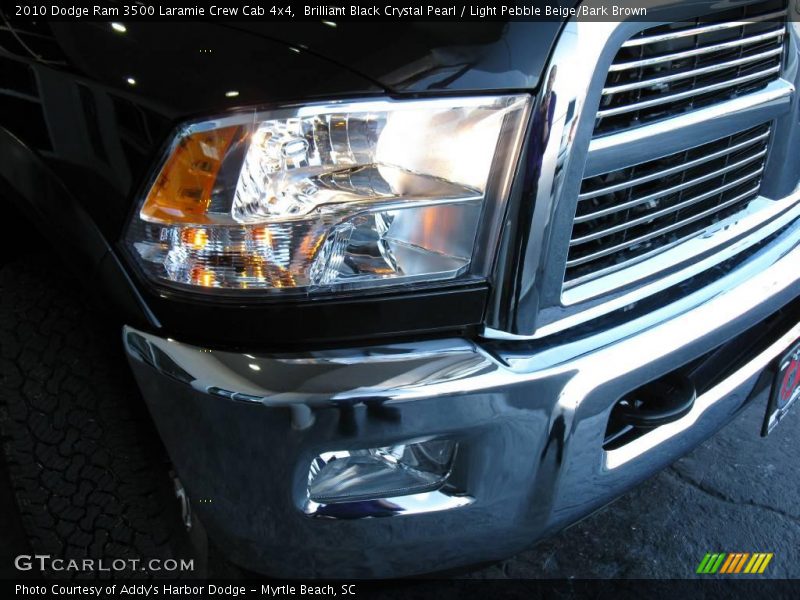 Brilliant Black Crystal Pearl / Light Pebble Beige/Bark Brown 2010 Dodge Ram 3500 Laramie Crew Cab 4x4