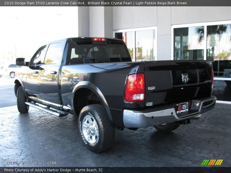 Brilliant Black Crystal Pearl / Light Pebble Beige/Bark Brown 2010 Dodge Ram 3500 Laramie Crew Cab 4x4