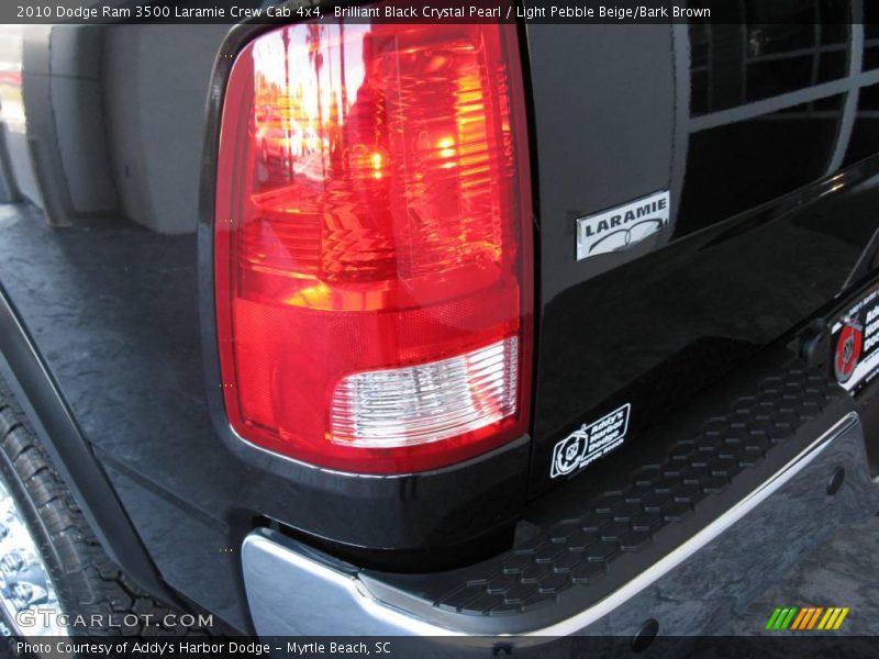 Brilliant Black Crystal Pearl / Light Pebble Beige/Bark Brown 2010 Dodge Ram 3500 Laramie Crew Cab 4x4