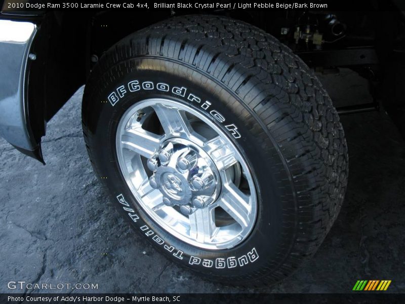 Brilliant Black Crystal Pearl / Light Pebble Beige/Bark Brown 2010 Dodge Ram 3500 Laramie Crew Cab 4x4