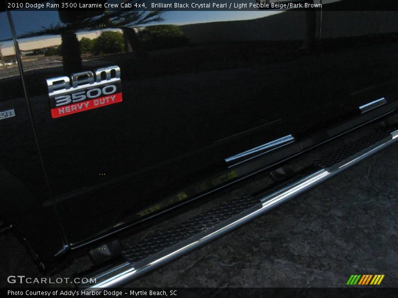 Brilliant Black Crystal Pearl / Light Pebble Beige/Bark Brown 2010 Dodge Ram 3500 Laramie Crew Cab 4x4