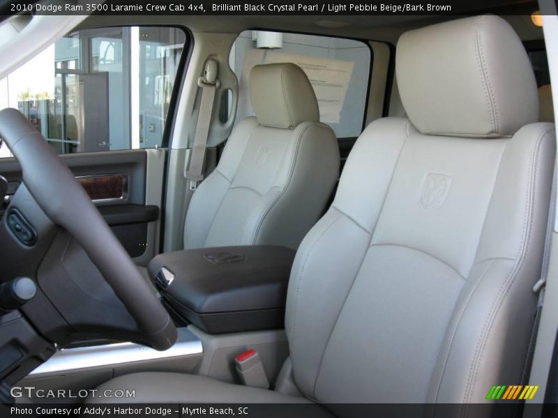 Brilliant Black Crystal Pearl / Light Pebble Beige/Bark Brown 2010 Dodge Ram 3500 Laramie Crew Cab 4x4