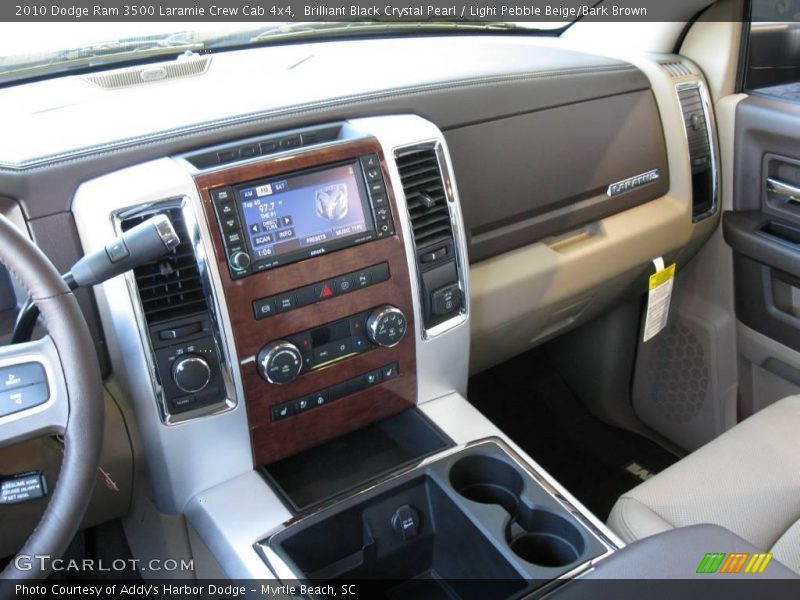Brilliant Black Crystal Pearl / Light Pebble Beige/Bark Brown 2010 Dodge Ram 3500 Laramie Crew Cab 4x4