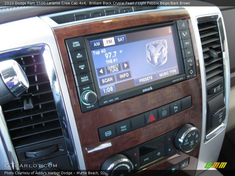Brilliant Black Crystal Pearl / Light Pebble Beige/Bark Brown 2010 Dodge Ram 3500 Laramie Crew Cab 4x4