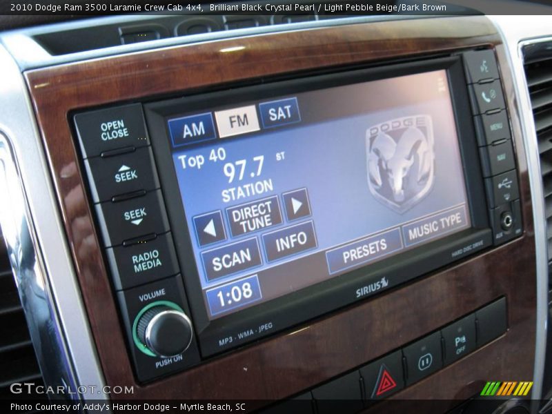 Brilliant Black Crystal Pearl / Light Pebble Beige/Bark Brown 2010 Dodge Ram 3500 Laramie Crew Cab 4x4