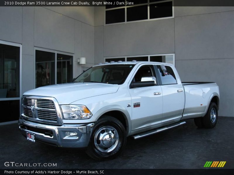 Bright White / Dark Slate 2010 Dodge Ram 3500 Laramie Crew Cab Dually