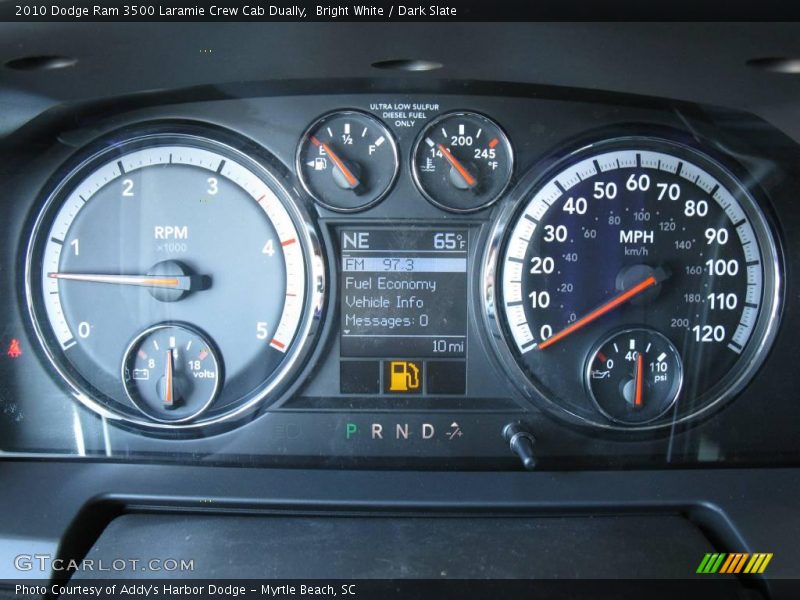 Bright White / Dark Slate 2010 Dodge Ram 3500 Laramie Crew Cab Dually