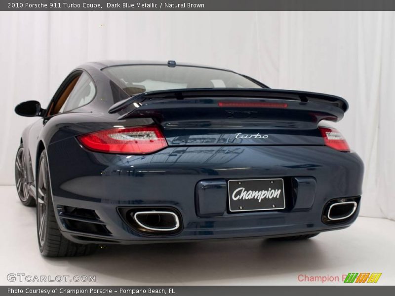 Dark Blue Metallic / Natural Brown 2010 Porsche 911 Turbo Coupe