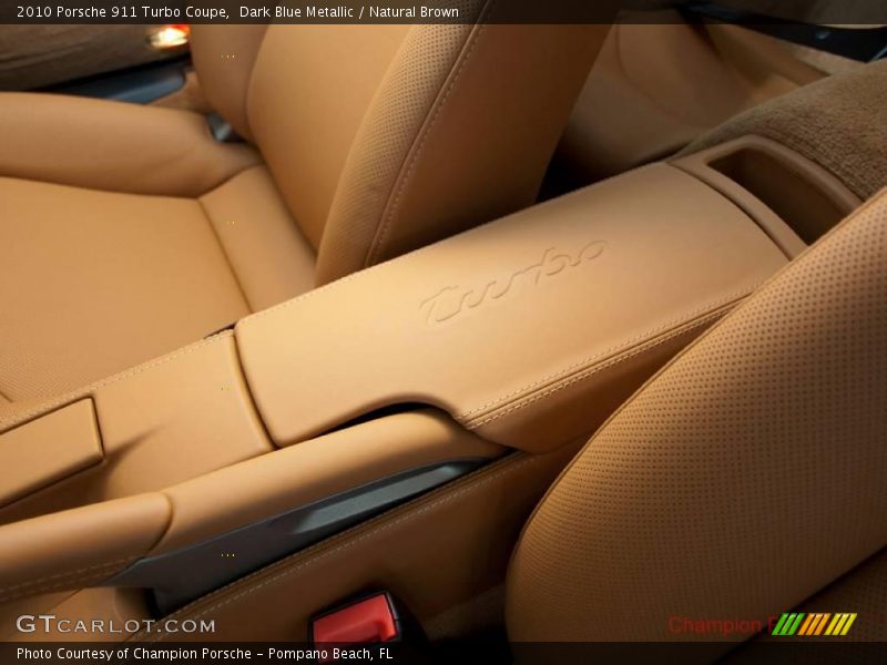 Dark Blue Metallic / Natural Brown 2010 Porsche 911 Turbo Coupe