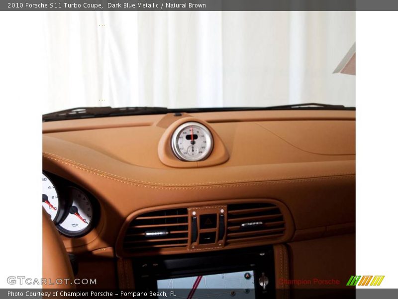 Dark Blue Metallic / Natural Brown 2010 Porsche 911 Turbo Coupe