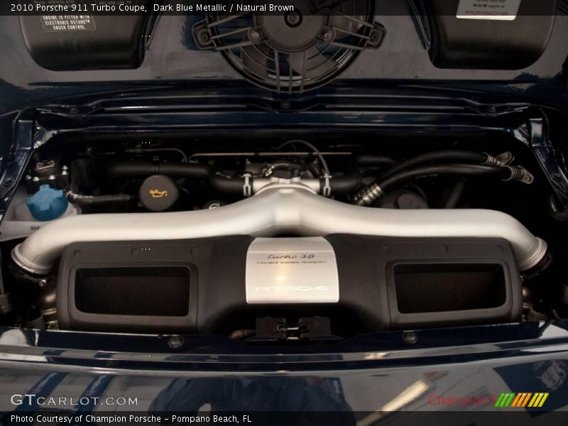 Dark Blue Metallic / Natural Brown 2010 Porsche 911 Turbo Coupe