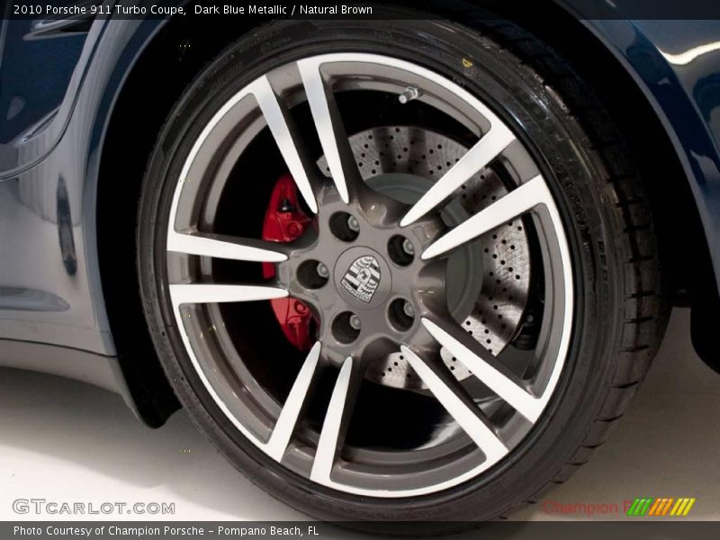 Dark Blue Metallic / Natural Brown 2010 Porsche 911 Turbo Coupe