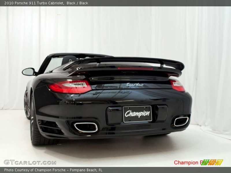 Black / Black 2010 Porsche 911 Turbo Cabriolet