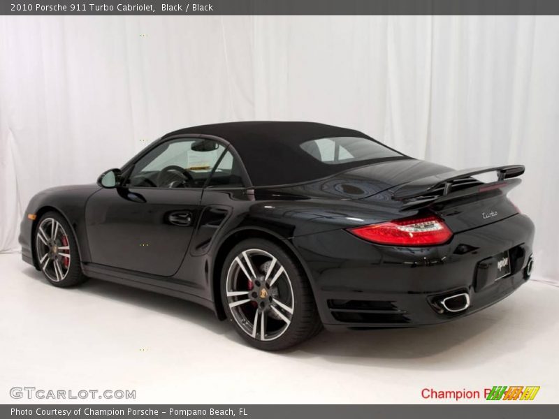 Black / Black 2010 Porsche 911 Turbo Cabriolet