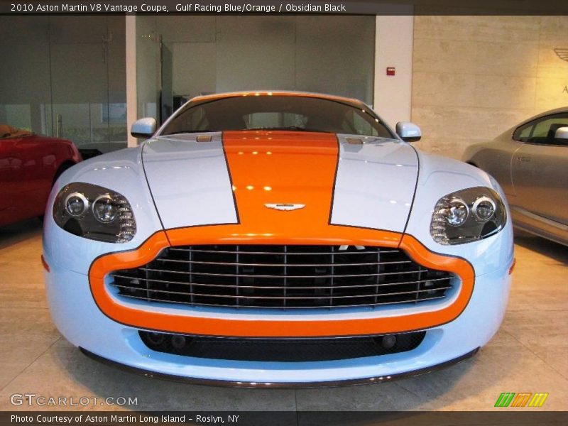 Gulf Racing Blue/Orange / Obsidian Black 2010 Aston Martin V8 Vantage Coupe