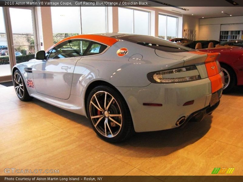 Gulf Racing Blue/Orange / Obsidian Black 2010 Aston Martin V8 Vantage Coupe