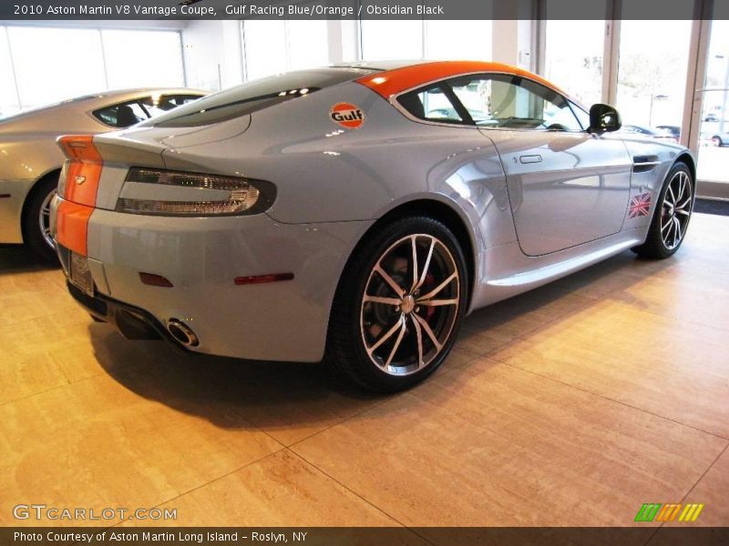 Gulf Racing Blue/Orange / Obsidian Black 2010 Aston Martin V8 Vantage Coupe