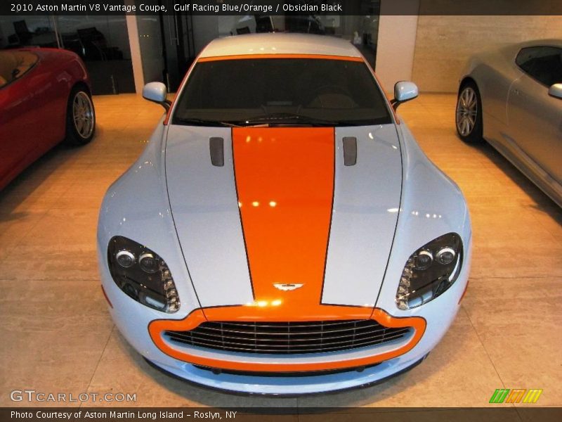 Gulf Racing Blue/Orange / Obsidian Black 2010 Aston Martin V8 Vantage Coupe