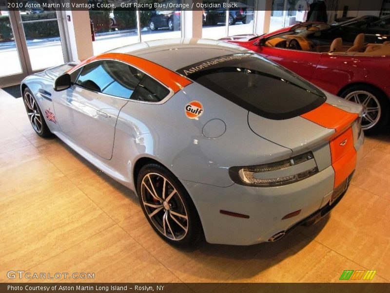 Gulf Racing Blue/Orange / Obsidian Black 2010 Aston Martin V8 Vantage Coupe