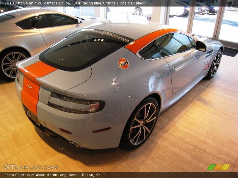 Gulf Racing Blue/Orange / Obsidian Black 2010 Aston Martin V8 Vantage Coupe