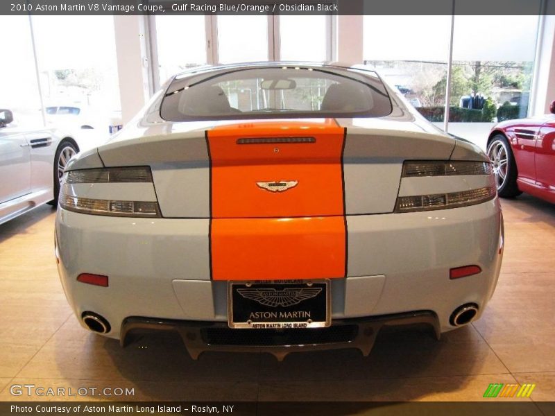 Gulf Racing Blue/Orange / Obsidian Black 2010 Aston Martin V8 Vantage Coupe