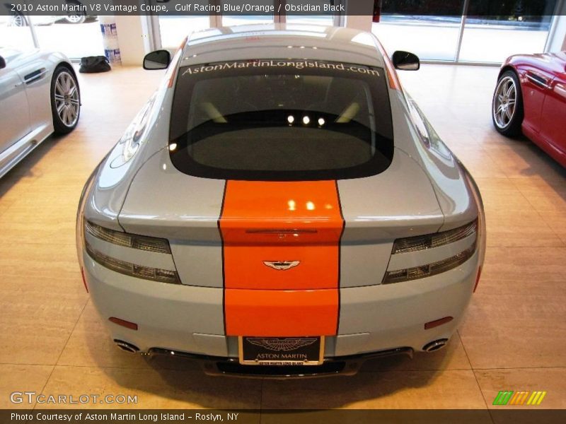 Gulf Racing Blue/Orange / Obsidian Black 2010 Aston Martin V8 Vantage Coupe