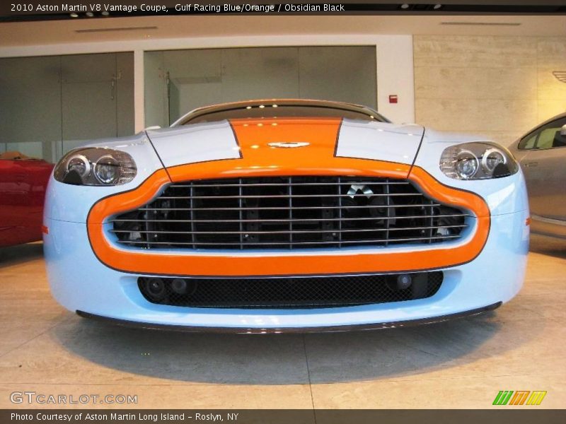 Gulf Racing Blue/Orange / Obsidian Black 2010 Aston Martin V8 Vantage Coupe
