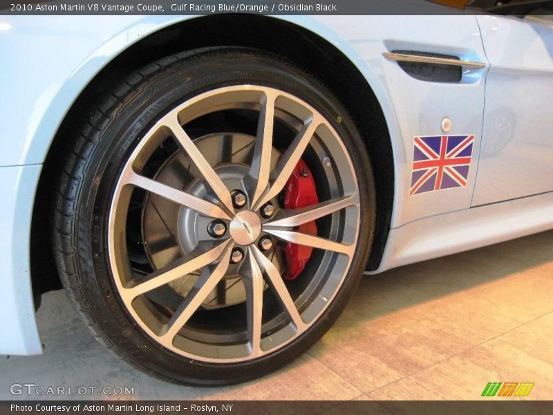 Gulf Racing Blue/Orange / Obsidian Black 2010 Aston Martin V8 Vantage Coupe