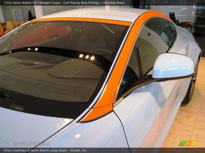Gulf Racing Blue/Orange / Obsidian Black 2010 Aston Martin V8 Vantage Coupe