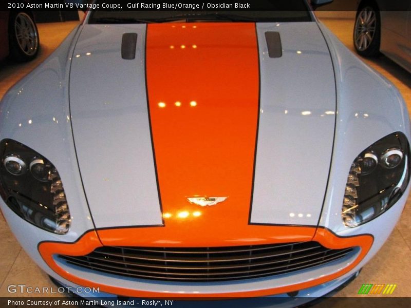 Gulf Racing Blue/Orange / Obsidian Black 2010 Aston Martin V8 Vantage Coupe