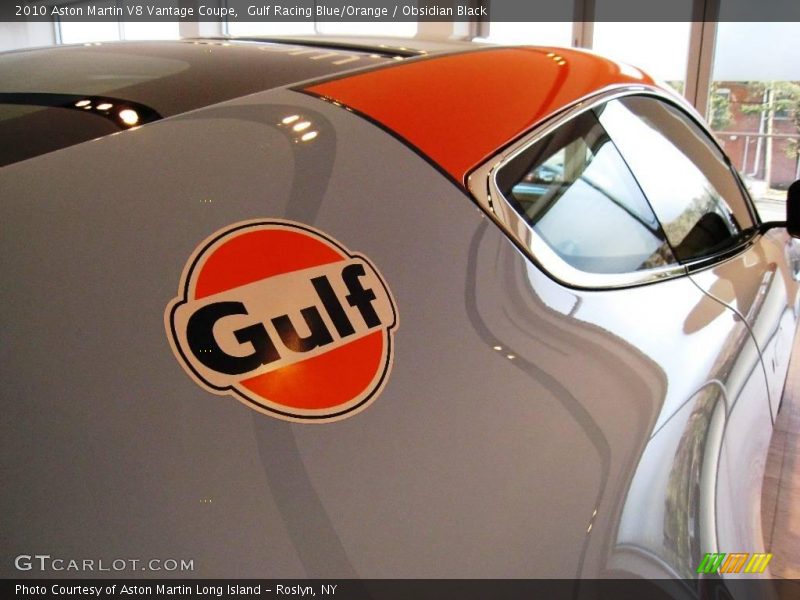 Gulf Racing Blue/Orange / Obsidian Black 2010 Aston Martin V8 Vantage Coupe