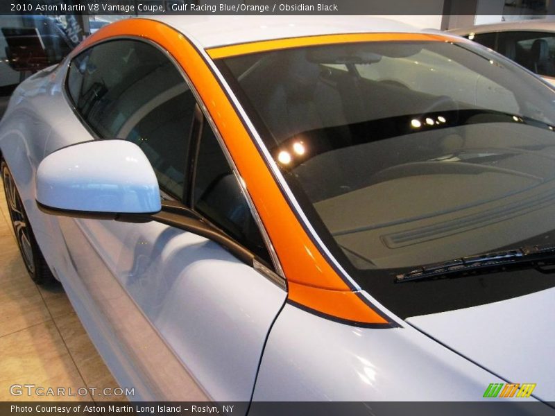 Gulf Racing Blue/Orange / Obsidian Black 2010 Aston Martin V8 Vantage Coupe