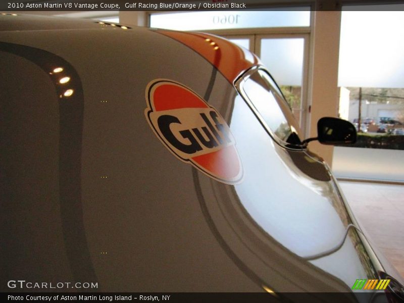Gulf Racing Blue/Orange / Obsidian Black 2010 Aston Martin V8 Vantage Coupe