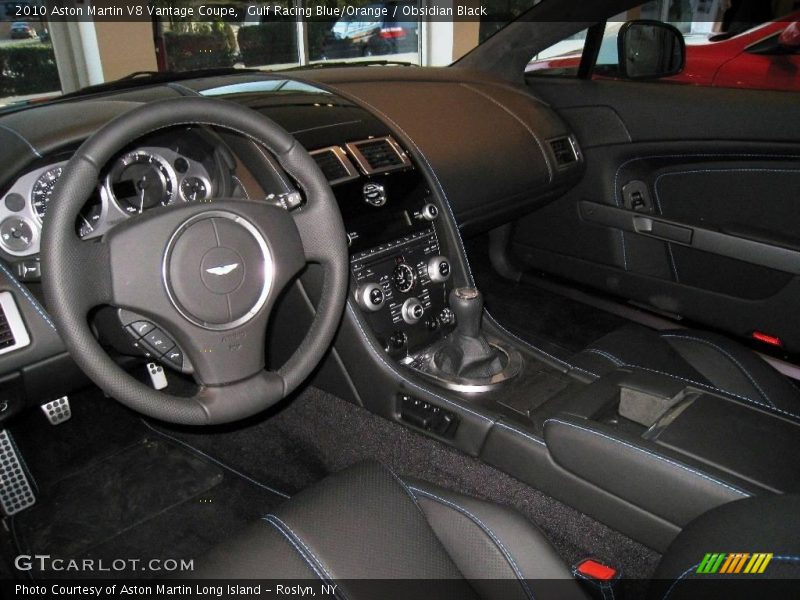 Gulf Racing Blue/Orange / Obsidian Black 2010 Aston Martin V8 Vantage Coupe