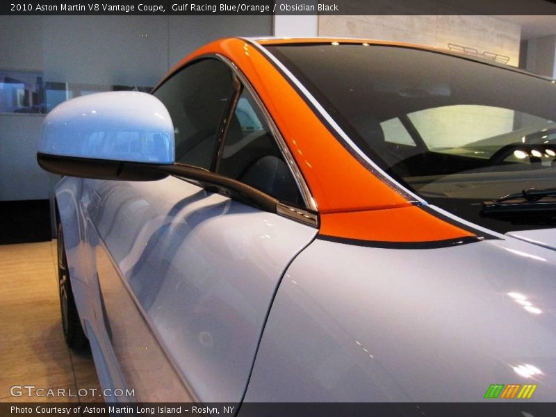Gulf Racing Blue/Orange / Obsidian Black 2010 Aston Martin V8 Vantage Coupe
