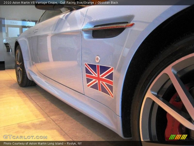 Gulf Racing Blue/Orange / Obsidian Black 2010 Aston Martin V8 Vantage Coupe