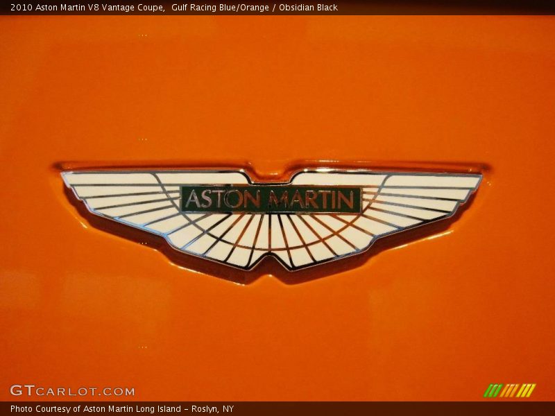 Gulf Racing Blue/Orange / Obsidian Black 2010 Aston Martin V8 Vantage Coupe