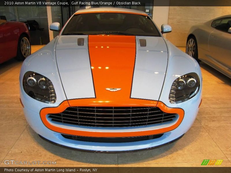 Gulf Racing Blue/Orange / Obsidian Black 2010 Aston Martin V8 Vantage Coupe