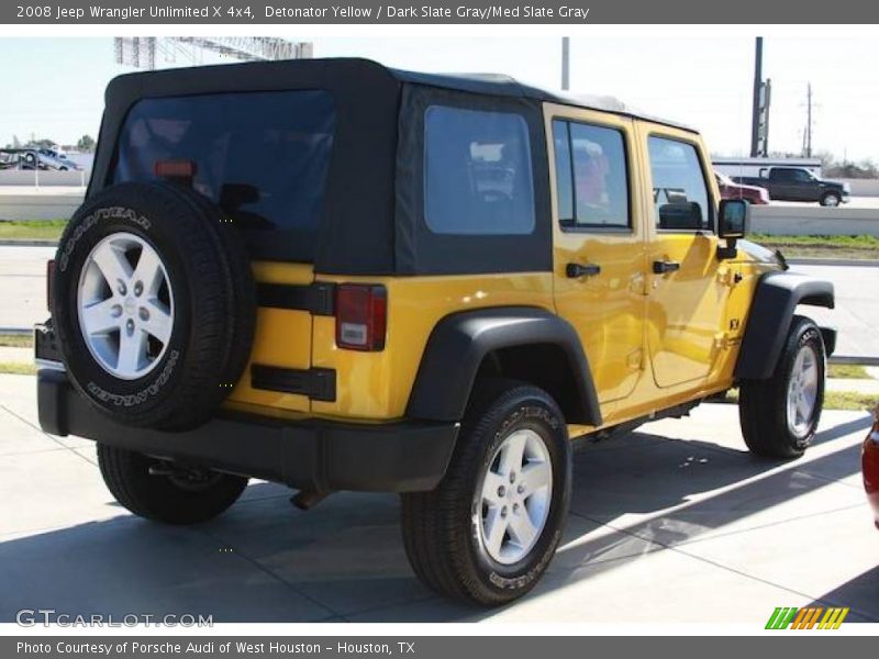 Detonator Yellow / Dark Slate Gray/Med Slate Gray 2008 Jeep Wrangler Unlimited X 4x4