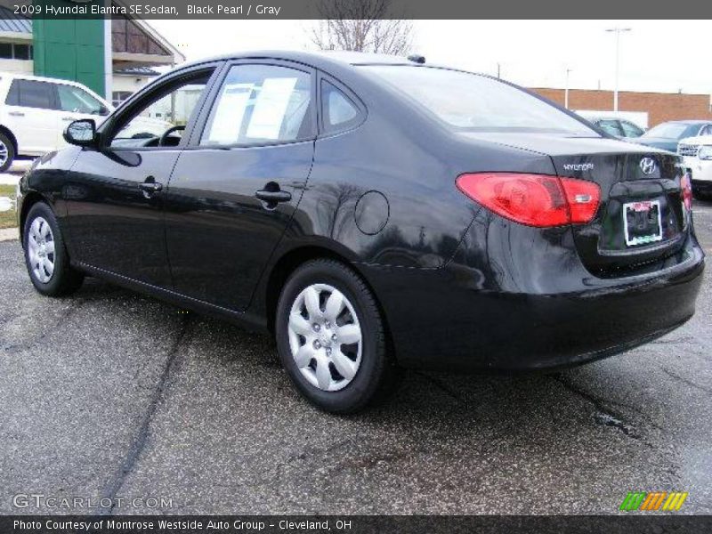 Black Pearl / Gray 2009 Hyundai Elantra SE Sedan