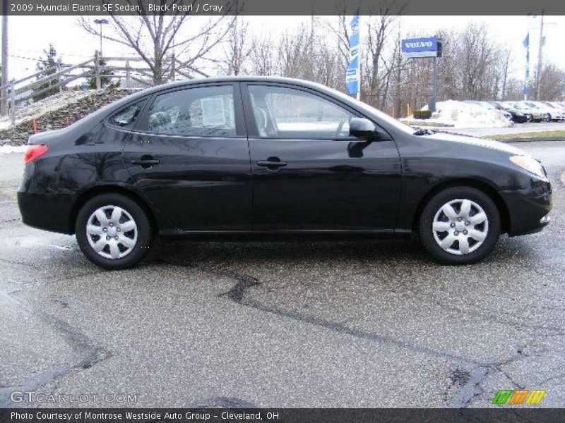 Black Pearl / Gray 2009 Hyundai Elantra SE Sedan