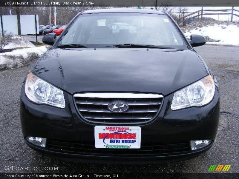 Black Pearl / Gray 2009 Hyundai Elantra SE Sedan
