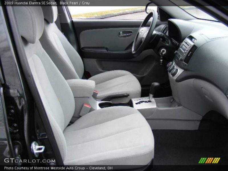 Black Pearl / Gray 2009 Hyundai Elantra SE Sedan
