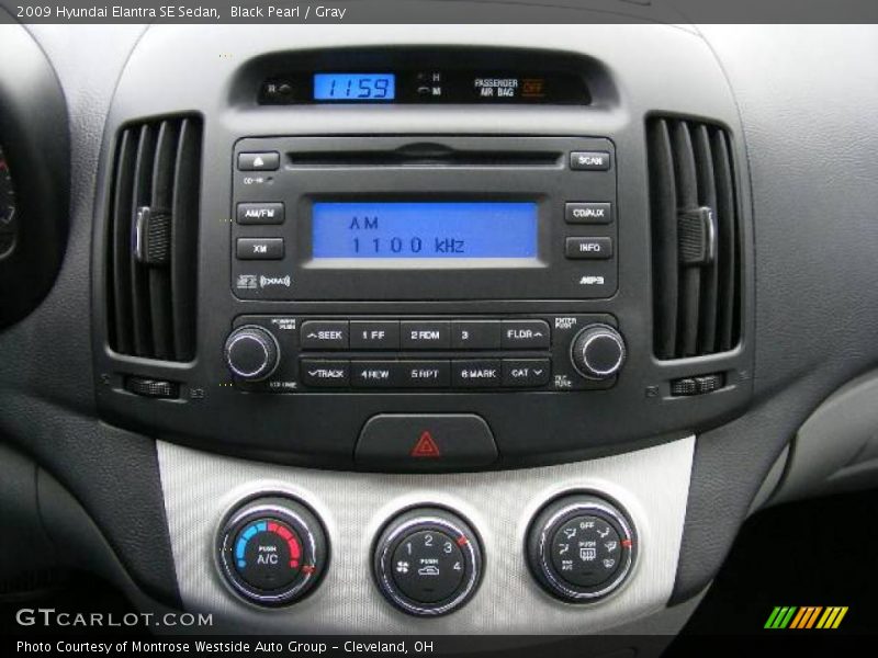 Black Pearl / Gray 2009 Hyundai Elantra SE Sedan