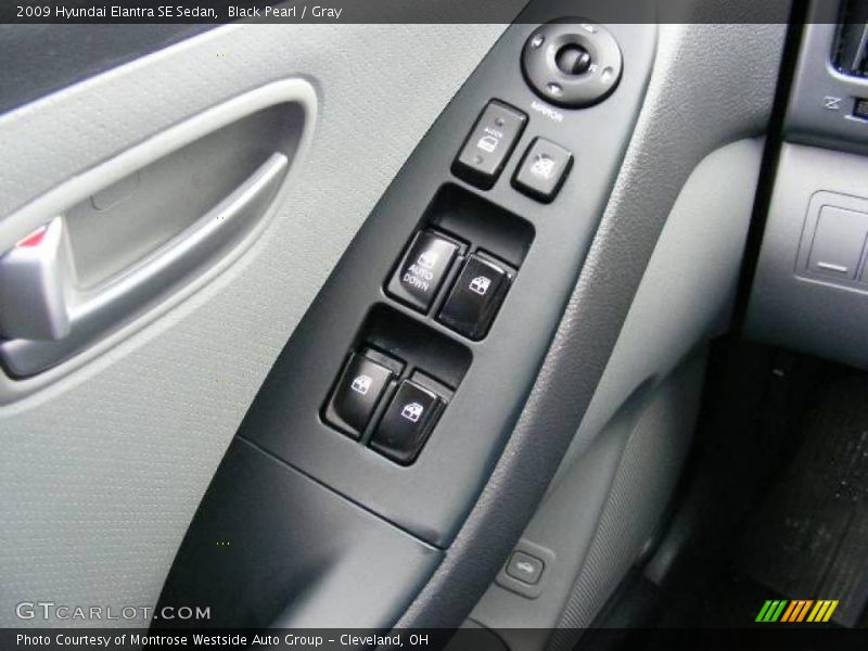 Black Pearl / Gray 2009 Hyundai Elantra SE Sedan
