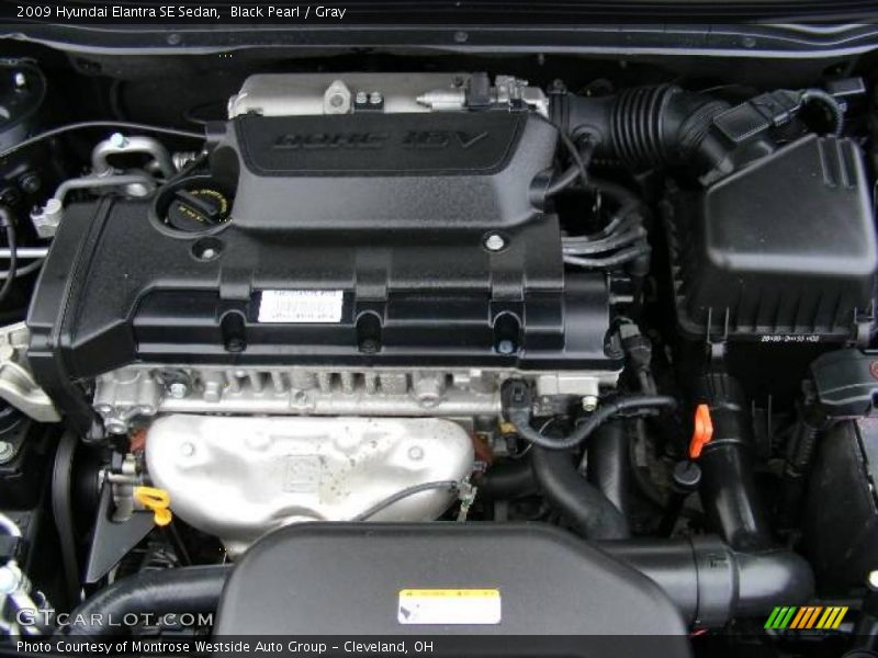 Black Pearl / Gray 2009 Hyundai Elantra SE Sedan